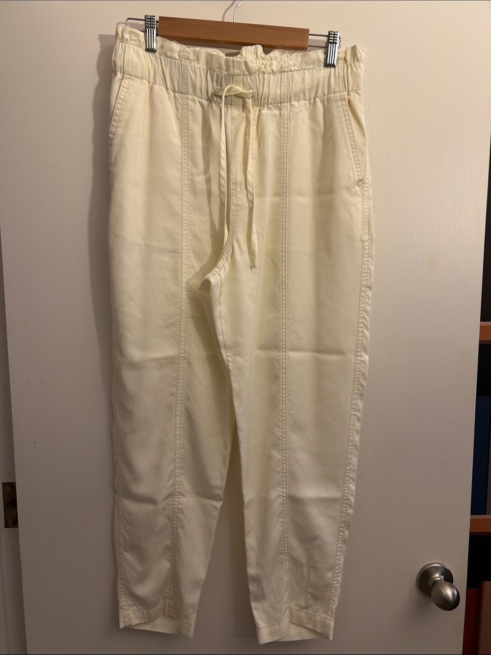 a new day Cream Drawstring High-Rise Chinos